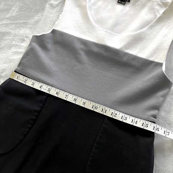 Theory Colorblock Audrey Sleeveless Dress with Pockets Sz 10 - Picture 13 of 17